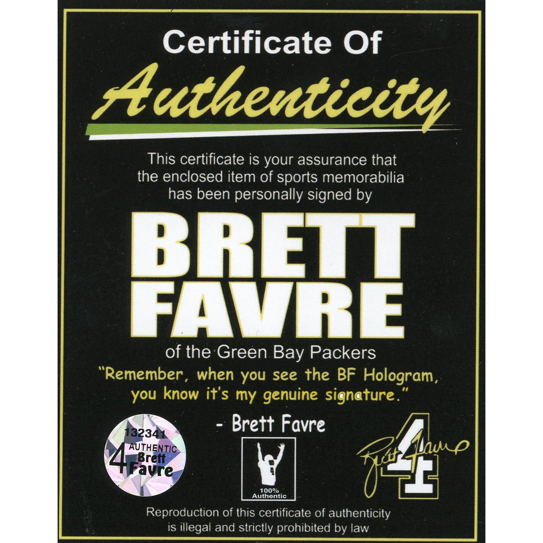 Brett Favre Autographed Green Bay Packers Pewter Helmet #D/25 Mounted COA Signed