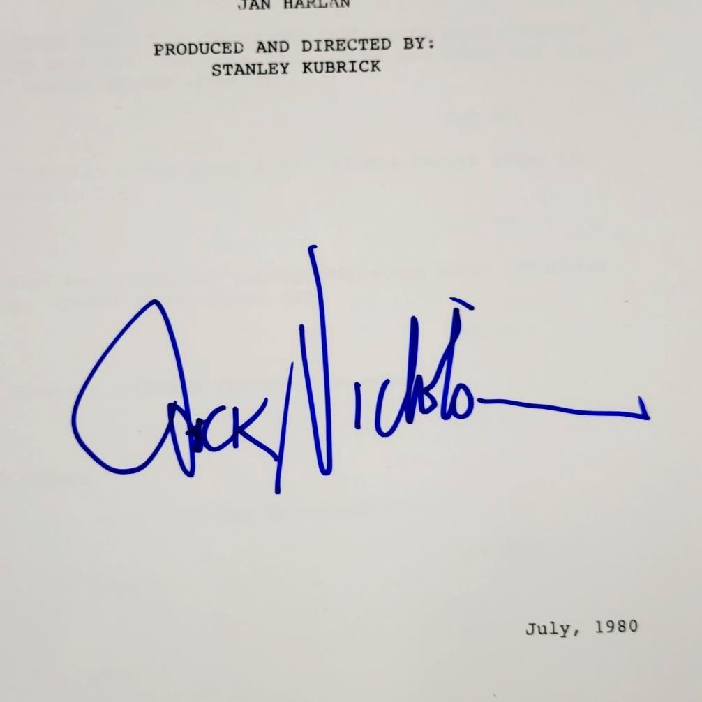 Jack Nicholson FULL autograph signed The Shining movie script ~ Beckett BAS
