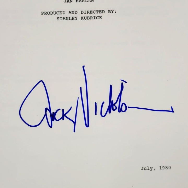 Jack Nicholson FULL autograph signed The Shining movie script ~ Beckett BAS