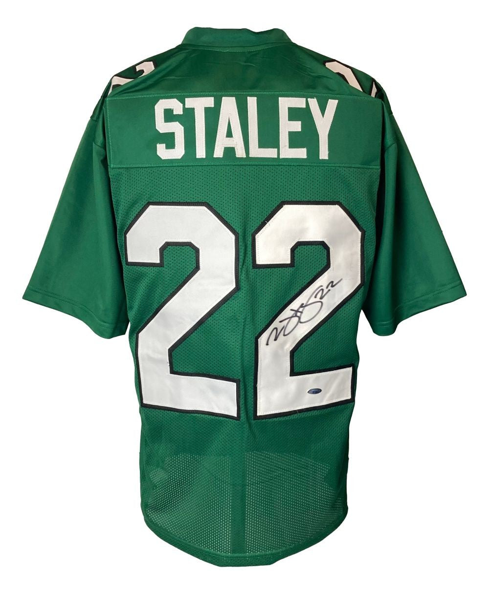 Duce Staley Philadelphia Signed Kelly Green Football Jersey TriStar
