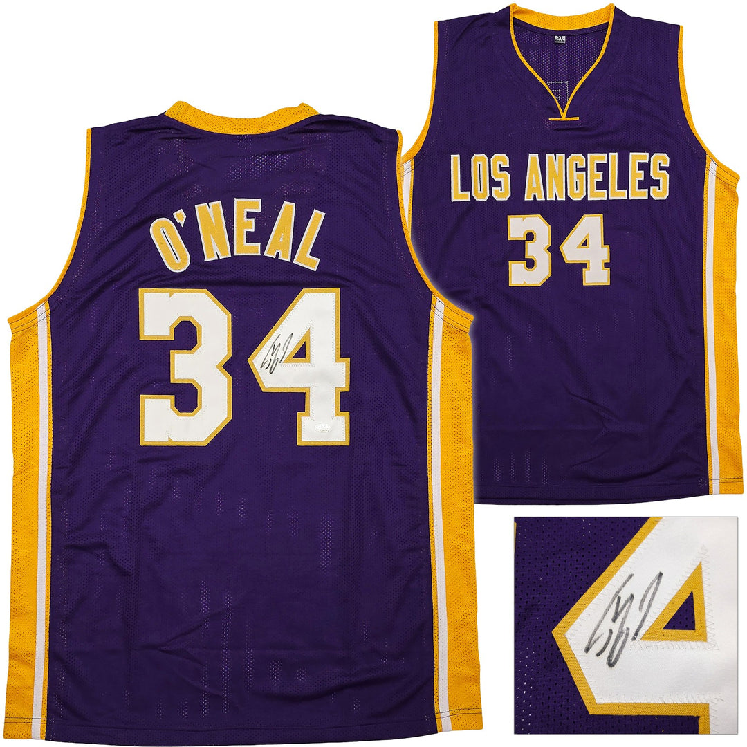 Los Angeles Lakers Shaquille Shaq O'Neal Signed Purple Jersey JSA