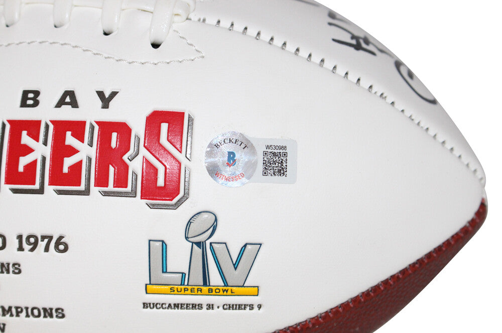 Dexter Jackson & Brad Johnson Signed Tampa Bay Buccaneers Football BAS 39860