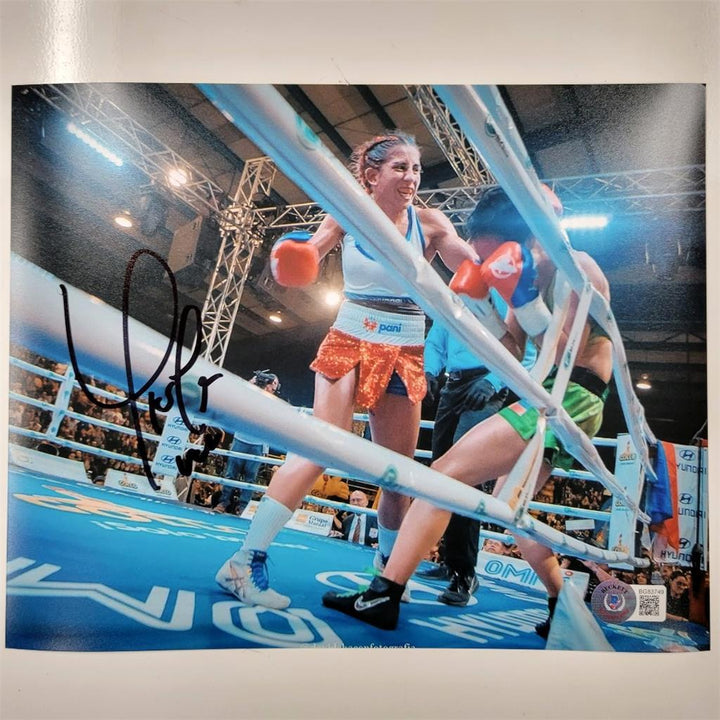 Yokasta Yoka Valle signed Boxing 8x10 photo #5 autograph ~ Beckett BAS Holo