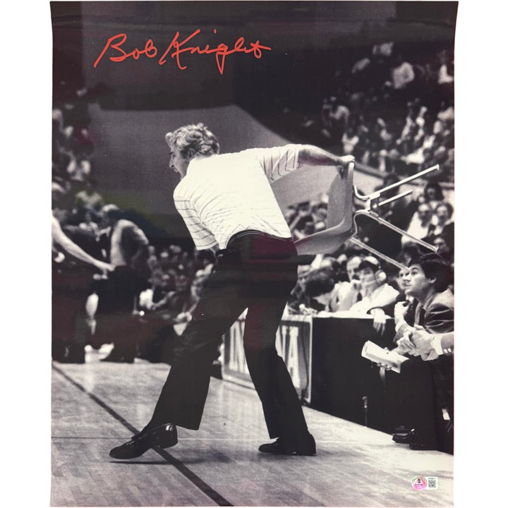 Bobby Knight Autographed/Signed Indiana Hoosiers 16x20 Photo Beckett 56210