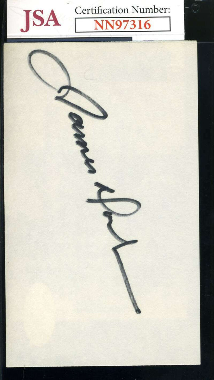 James Doohan JSA Coa Signed 3x5 Index Card Star Trek Autograph