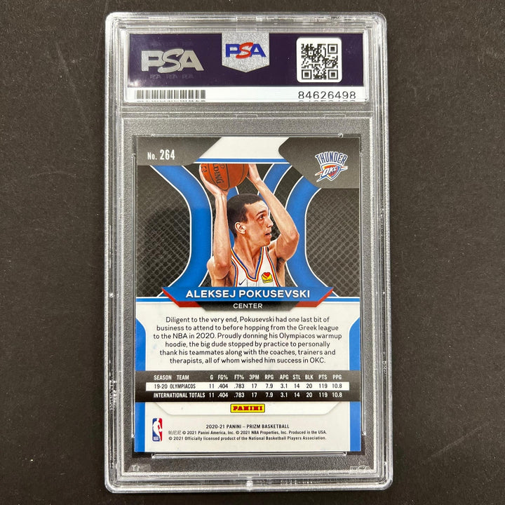2020-21 Panini Prizm #264 Aleksej Pokusevski Signed Card AUTO PSA Slabbed RC Thu