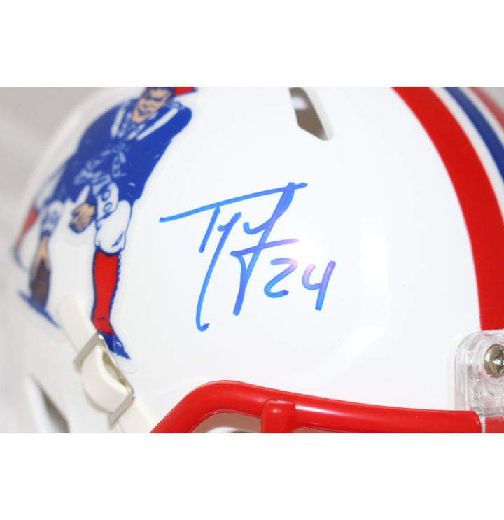 Ty Law Autographed New England Patriots TB Mini Helmet Beckett 42354
