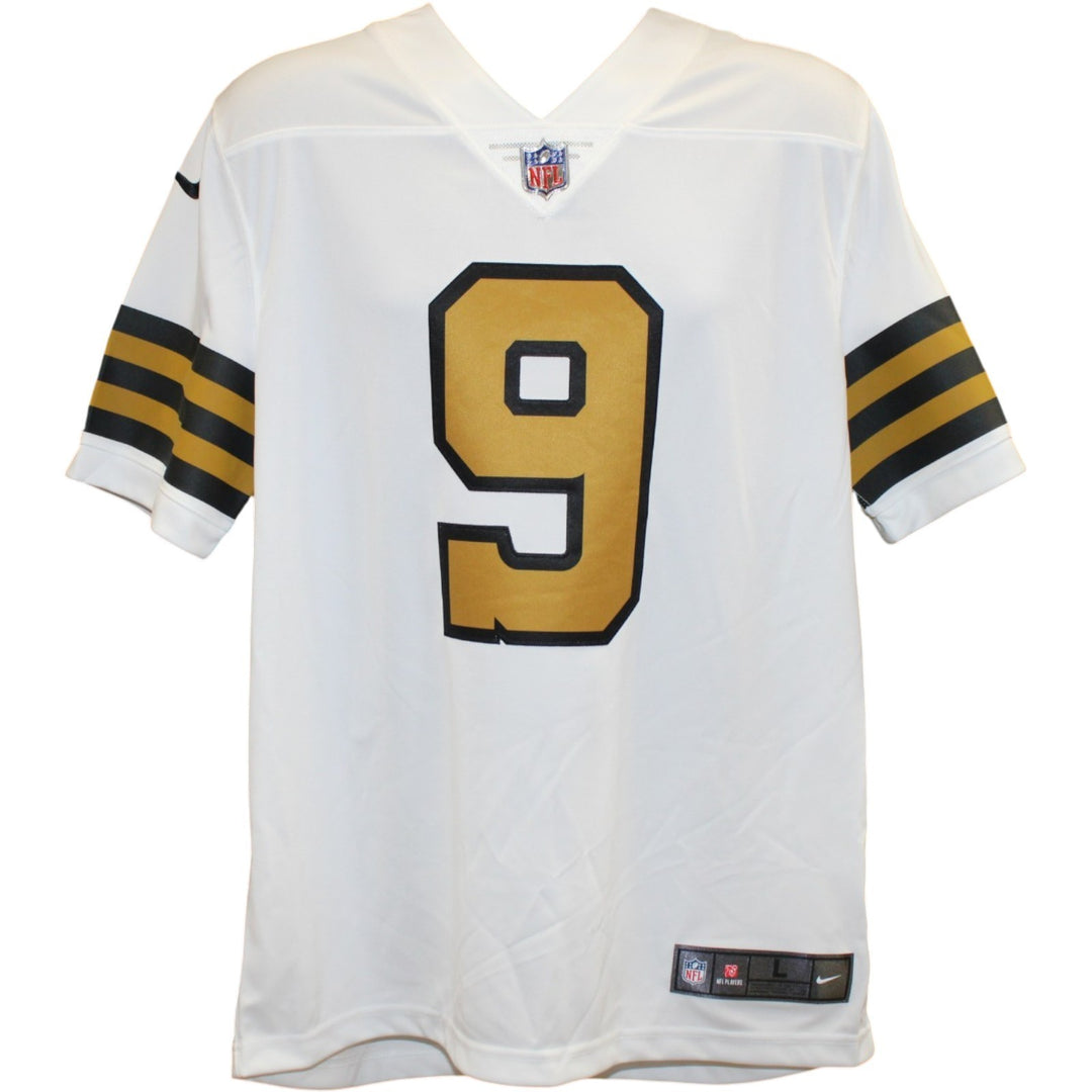 Drew Brees Autographed New Orleans Saints Jersey L White Nike Beckett WIT 58511
