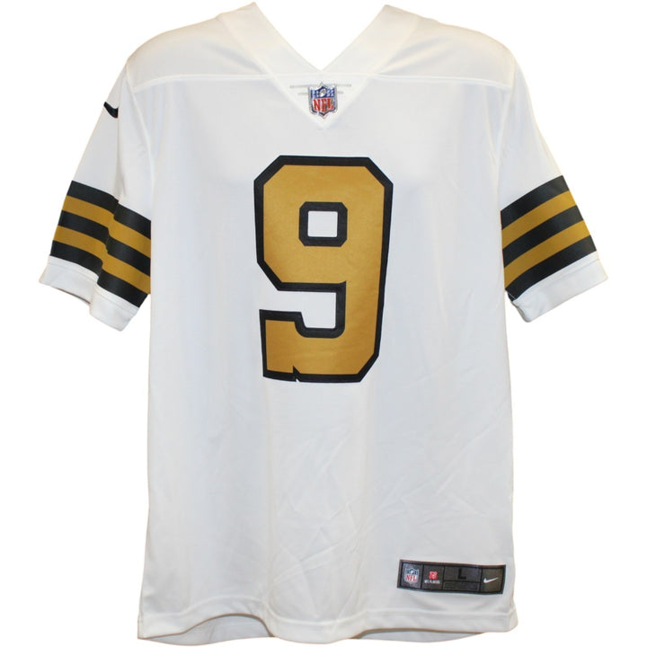 Drew Brees Autographed New Orleans Saints Jersey L White Nike Beckett WIT 58511