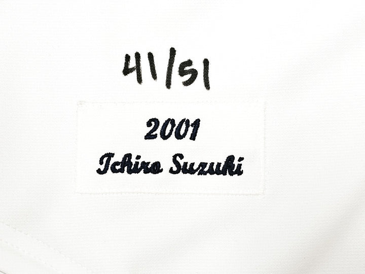 Mariners Ichiro Suzuki Auto White Auth Mitchell Ness 2001 AS Jersey 44 MLB Debut