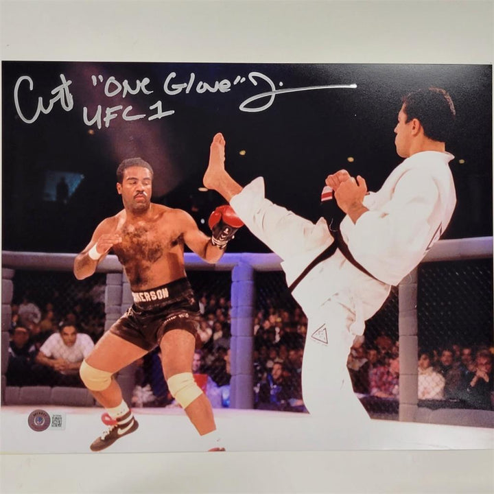 Art Jimmerson "One Glove, UFC 1" signed 11x14 Photo MMA autograph ~ Beckett BAS