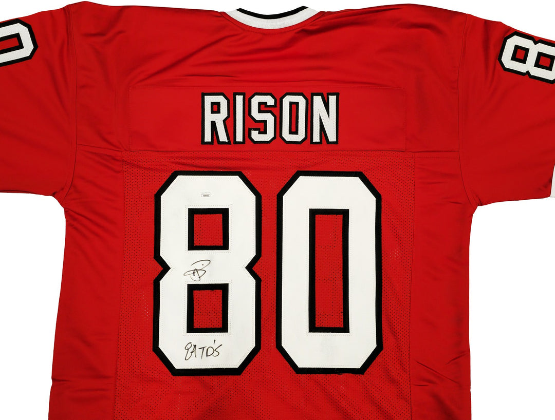 Atlanta Falcons Andre Rison Autographed Signed Red Jersey "84 TD" JSA