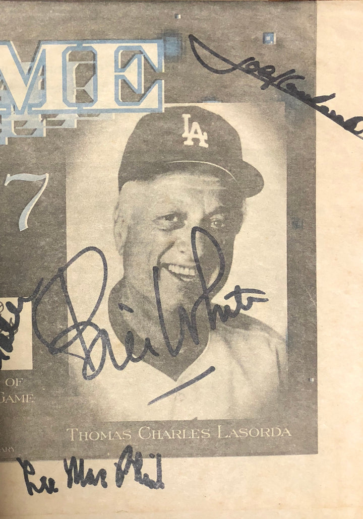 1997 Baseball HoF signed Newspaper Sparky Anderson bowie kuhn 16 auto CBM COA