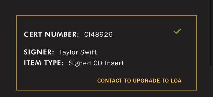 Taylor Swift Signed 3D Framed CD Photo Album The Life Of A Showgirl Auto JSA COA