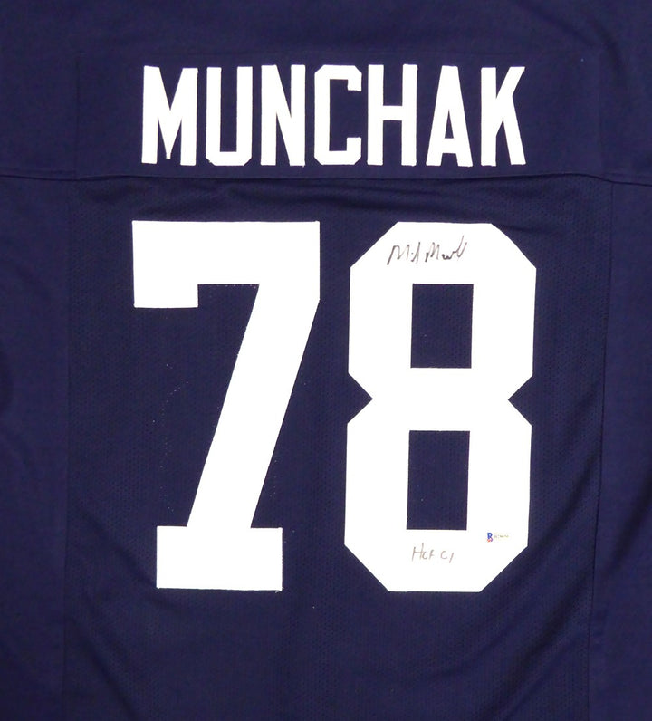 Penn State Nittany Lions Mike Munchak Autographed Signed Blue Jersey Beckett