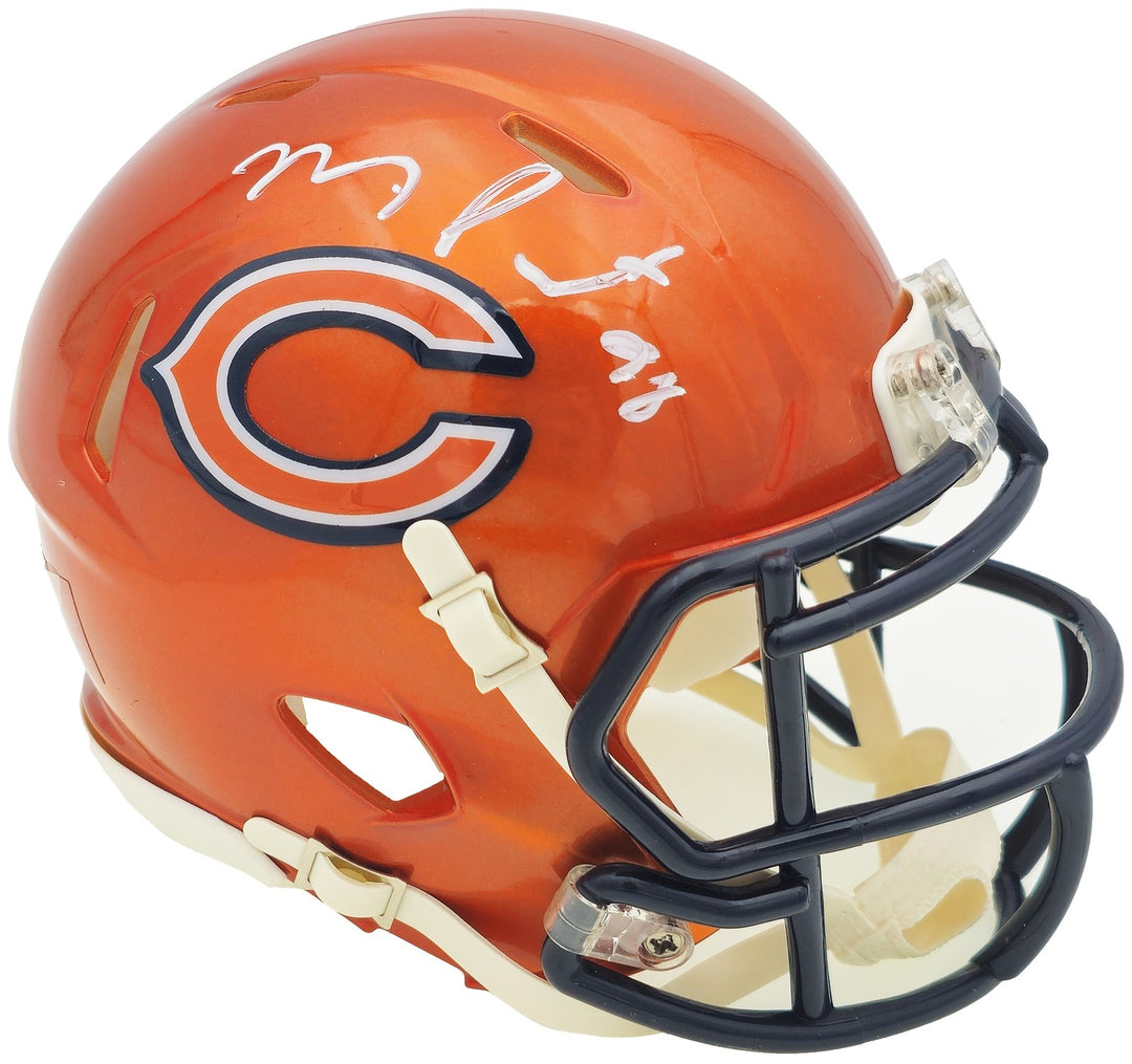 Montez Sweat Autographed Signed Chicago Bears Flash Orange Speed Mini Helmet JSA
