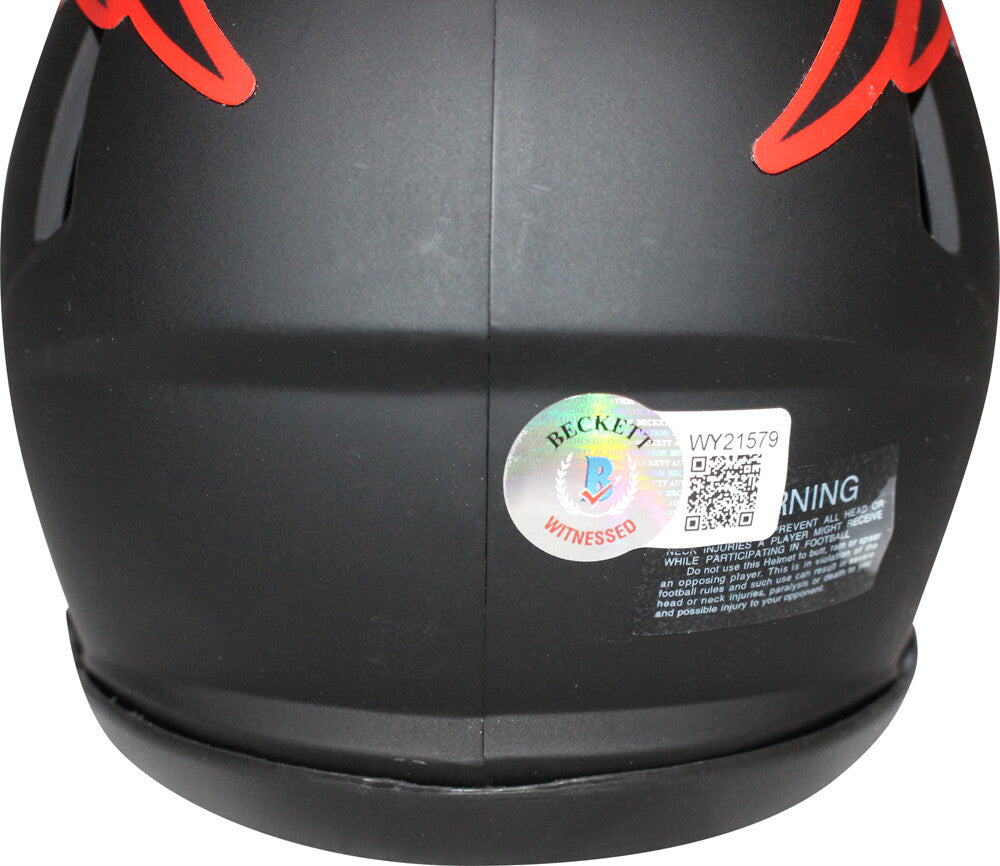 Richard Seymour Signed New England Patriots Eclipse Mini Helmet Beckett 40707