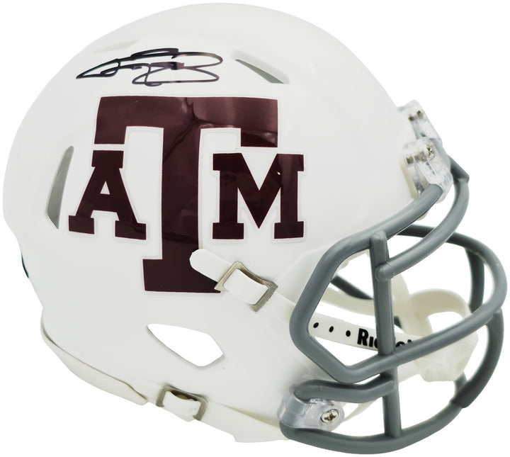 Johnny Manziel Signed Texas A&M Aggies White Speed Mini Helmet Beckett Witness