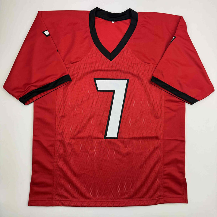 Autographed/Signed D'ANDRE SWIFT Georgia Red College Football Jersey JSA COA
