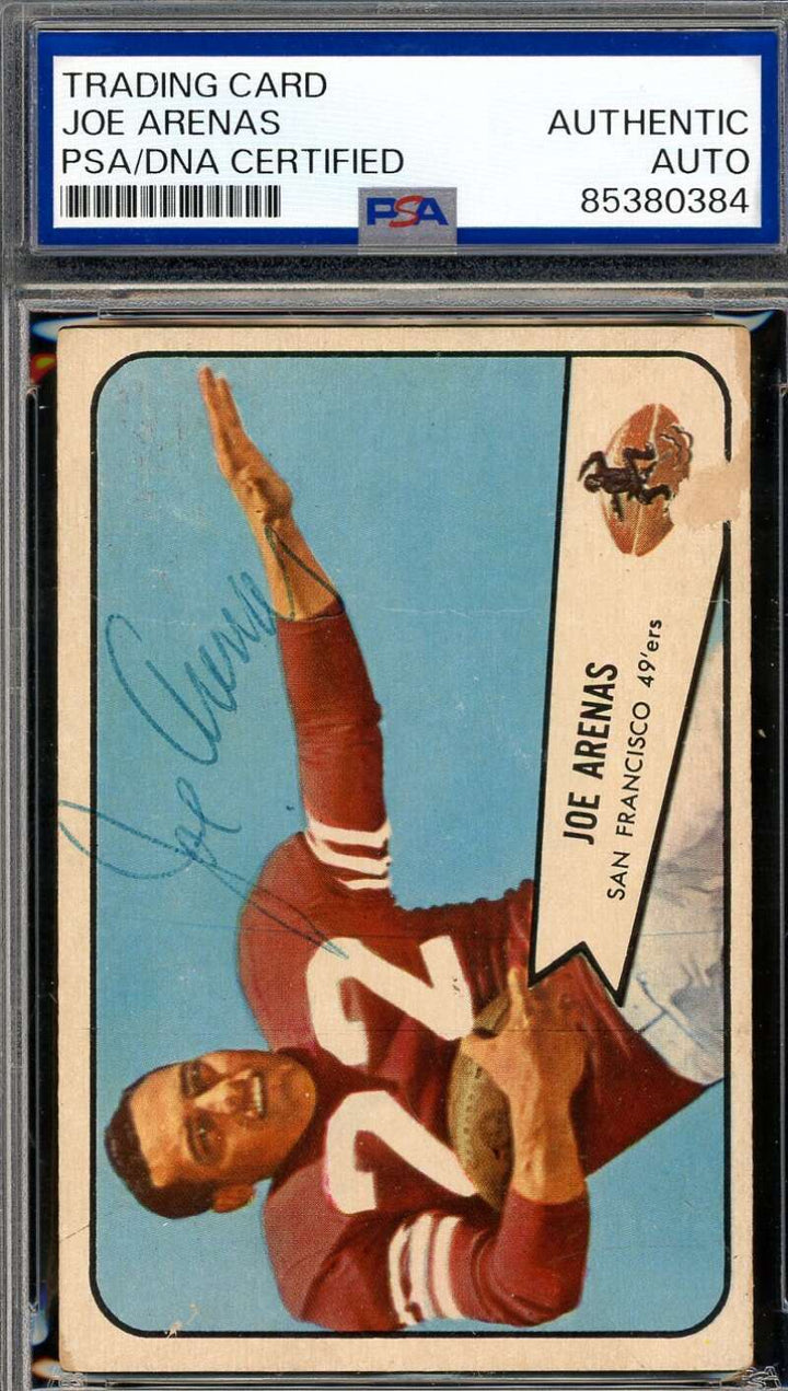 Joe Arenas PSA DNA Vintage Signed 1954 Bowman Rookie Autograph
