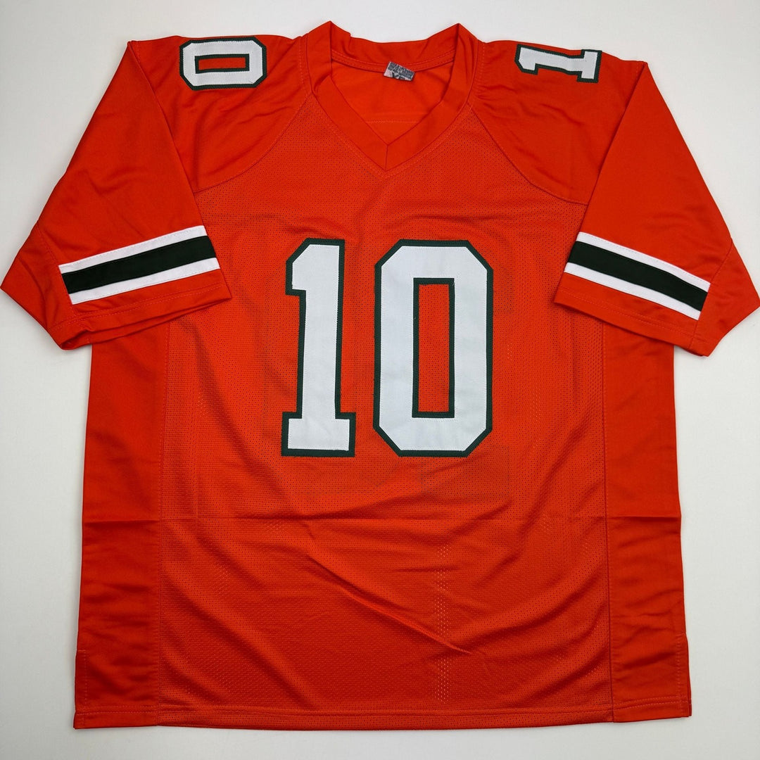 Autographed/Signed Malachi Toney Miami Orange College Football Jersey JSA COA