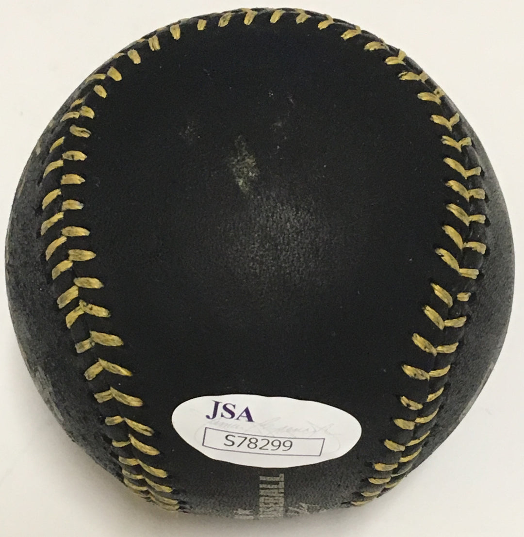 Clint Frazier signed black MLB Baseball Yankees Rookie auto INS #5 pick JSA COA