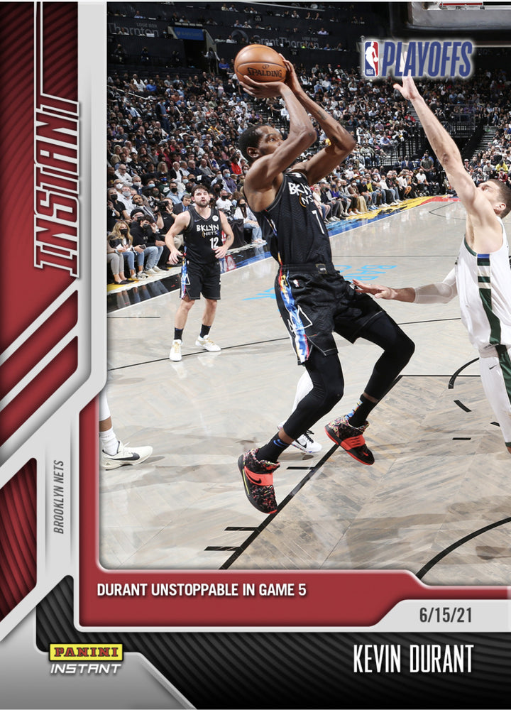 KEVIN DURANT UNSTOPPABLE IN Gm5 CONFERENCE FINALS PANINI INSTANT NETS CARD #214