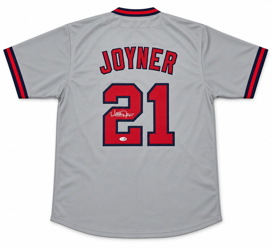 Wally Joyner Signed Angels Grey Custom Jersey XL JSA Witness