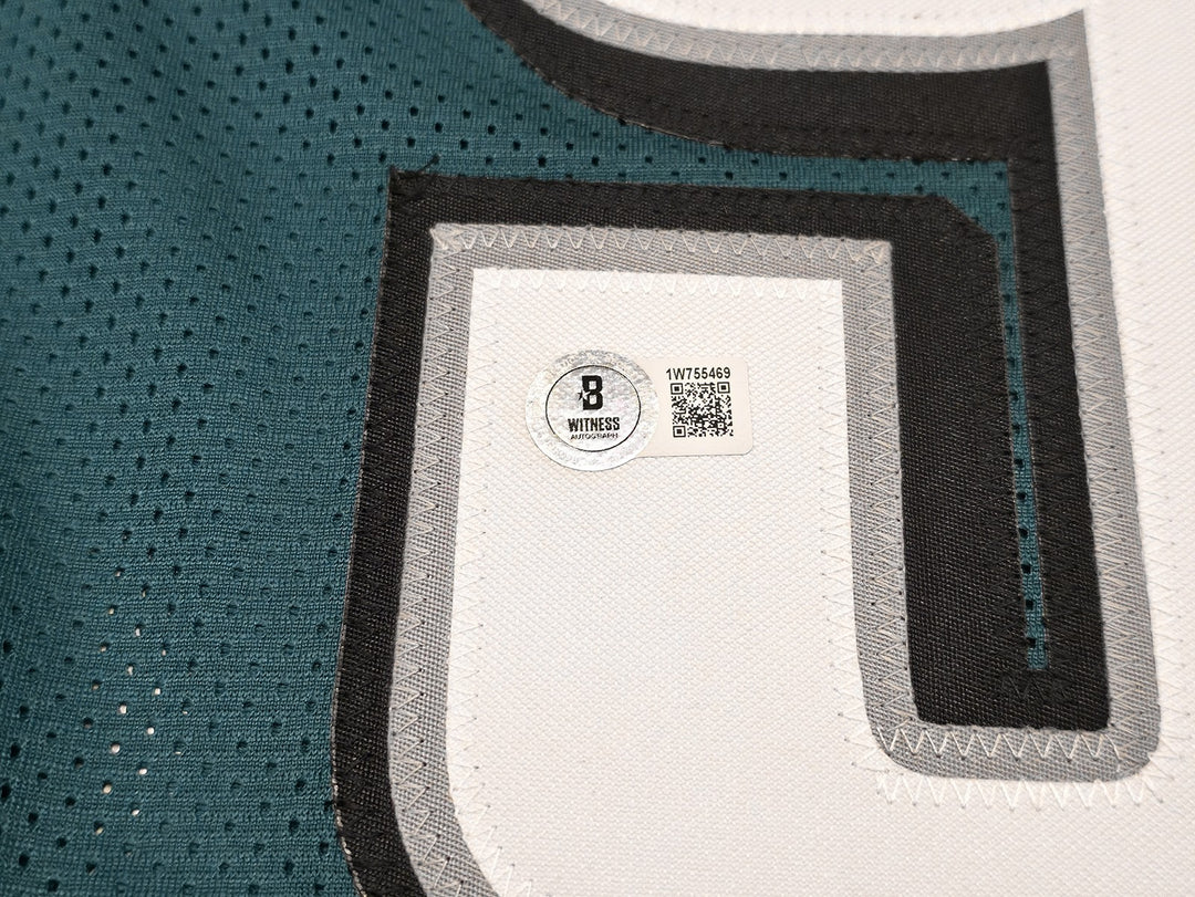 Philadelphia Eagles Jalen Carter Autographed Signed Green Jersey Beckett Witness