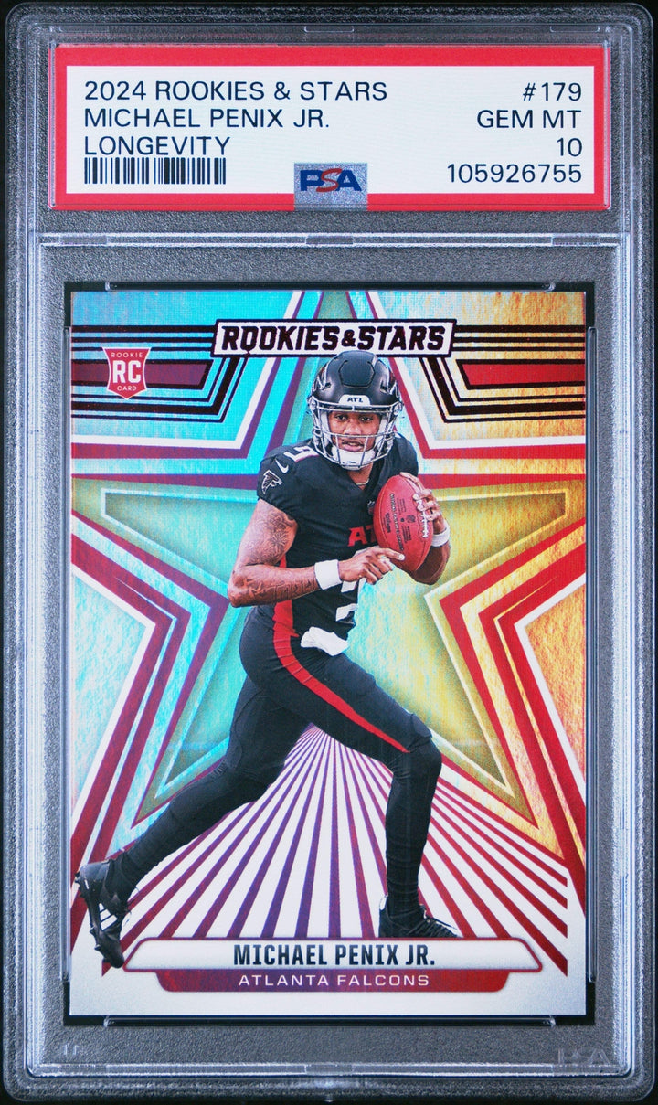 Graded 2024 Panini R&S Michael Penix Jr #179 Longevity RC Football Card PSA 10