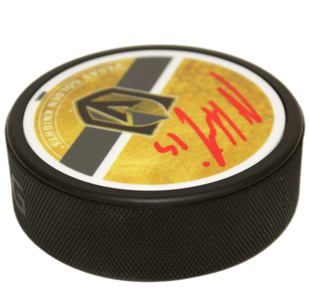 Noah Hanifin Autographed Vegas Golden Knights Hockey Puck IGM COA Signed