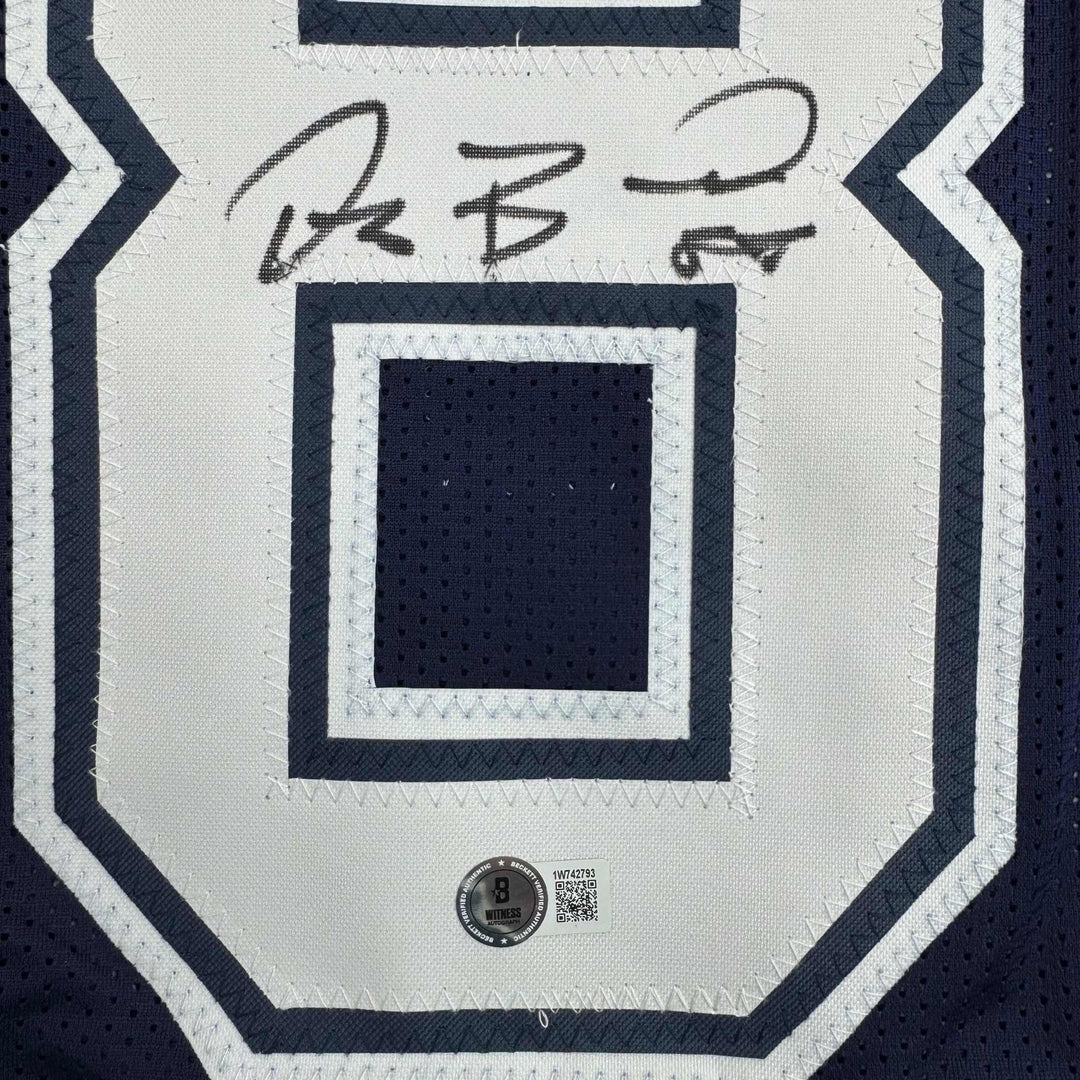 Autographed/Signed Dez Bryant Dallas Blue Football Jersey Beckett BAS COA