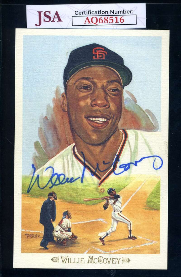 Willie McCovey JSA Coa Signed Perez Steele Celebration Autograph