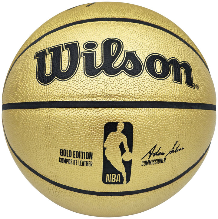 Allen Iverson Signed Gold Edition Composite Leather Basketball 76ers Beckett Wit