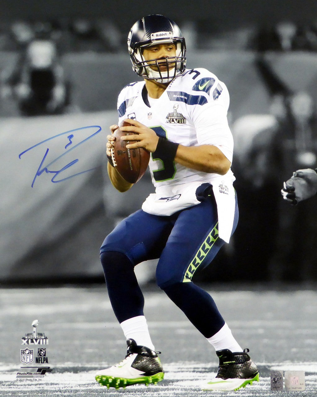 Russell Wilson Signed 16x20 Photo Seattle Seahawks Super Bowl RW Holo