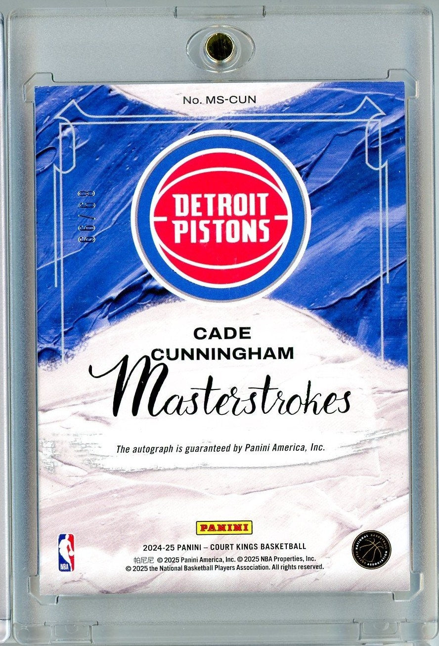 2024 Panini Court Kings Cade Cunningham #MSCUN /99 Masterstrokes Auto