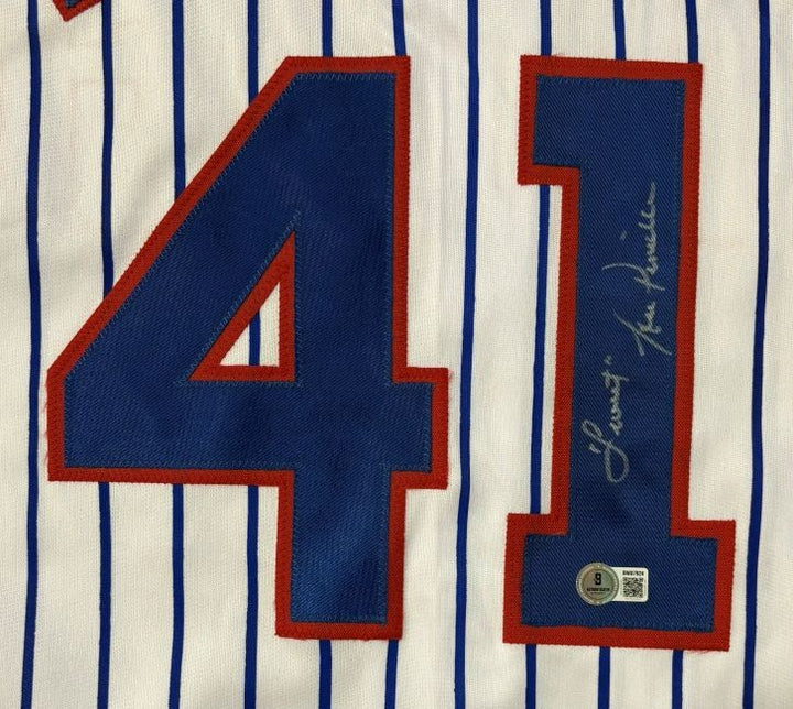 Lou Piniella Chicago Signed White Baseball Jersey Sweet Inscribed BAS