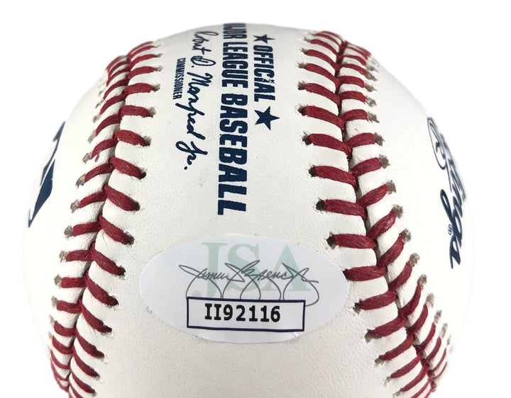 Dennis Quaid Autographed Rawlings OML Baseball JSA COA Signed Parent Trap Rookie