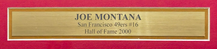 San Francisco 49ers Joe Montana Signed Framed Red Jersey Beckett BAS QR