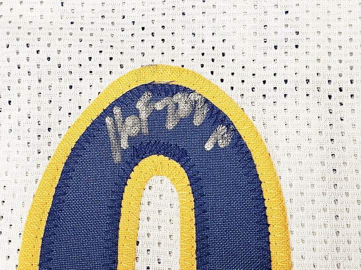 Warriors Chris Mullin, Tim Hardaway & Richmond Auto White Jersey Run TMC HOF BAS