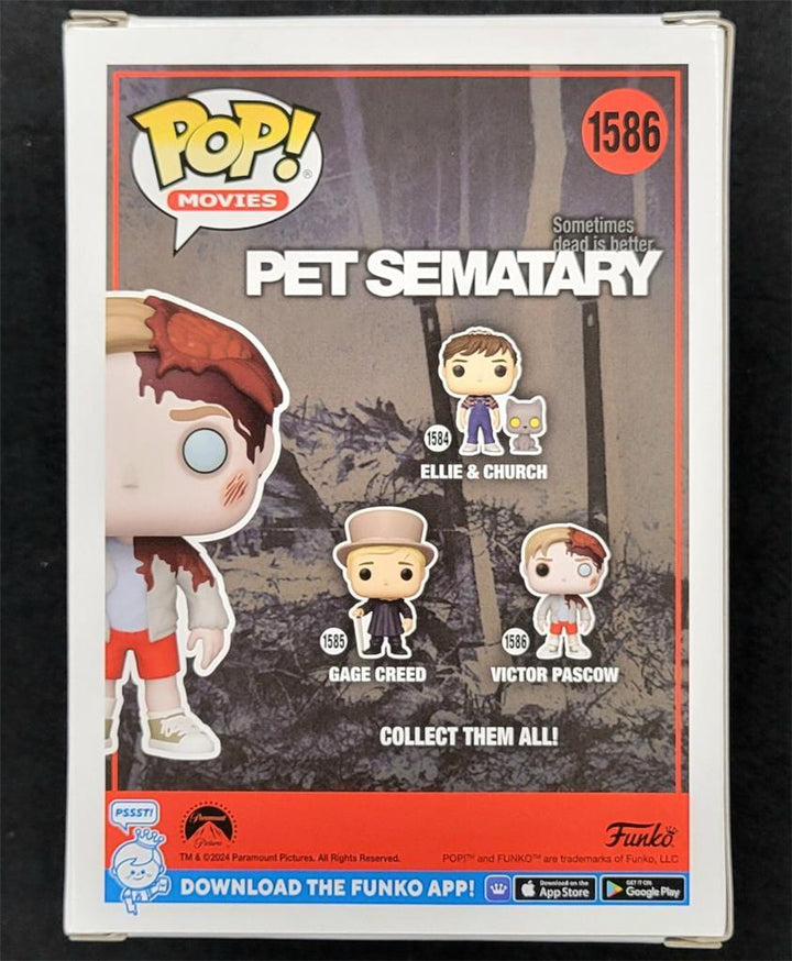 Brad Greenquist signed Pet Sematary Pascow Funko Pop! 1586 auto ~ Beckett BAS