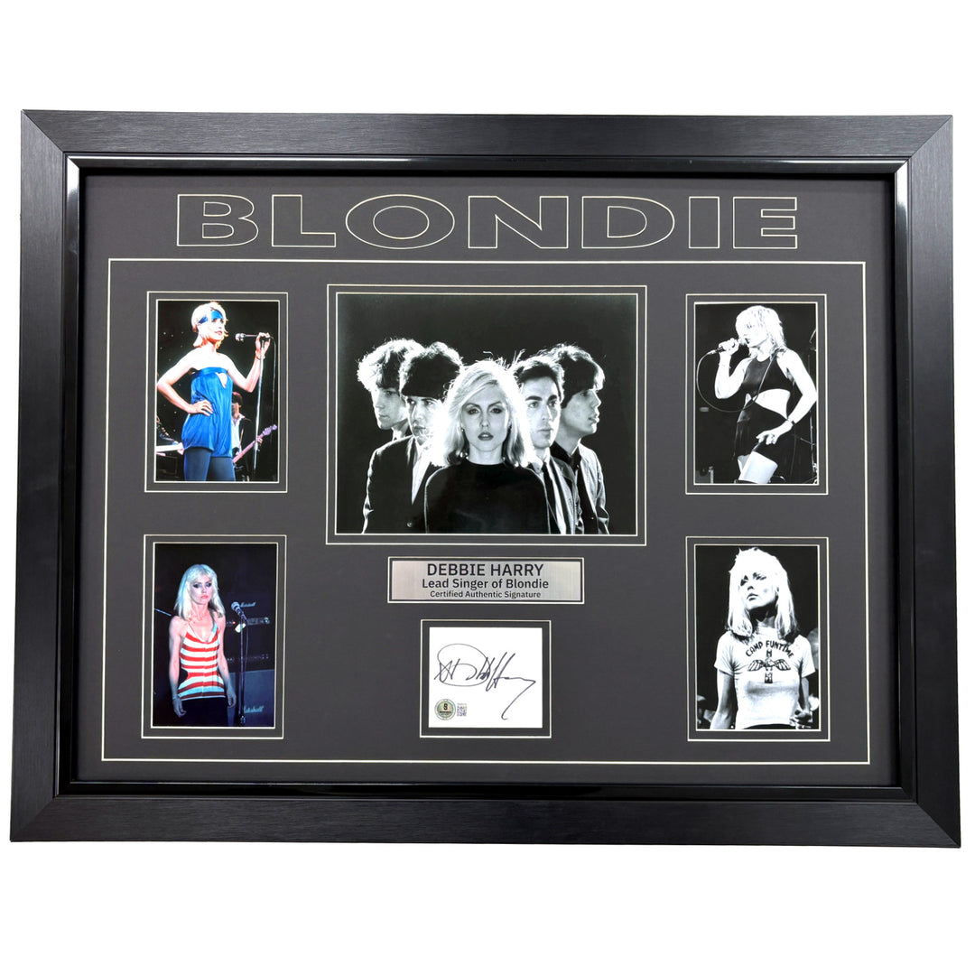 Debbie Harry Signed Cut Framed Photo Collage Beckett COA Blondie Autographed