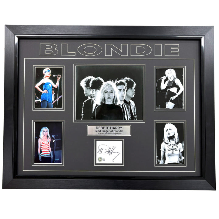 Debbie Harry Signed Cut Framed Photo Collage Beckett COA Blondie Autographed