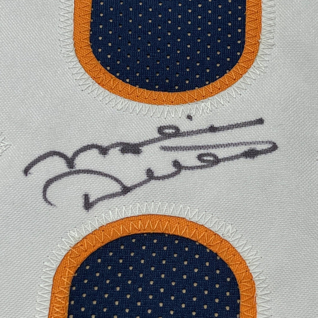 FRAMED Autographed/Signed MIKE DITKA 33x42 Chicago Blue Jersey JSA COA
