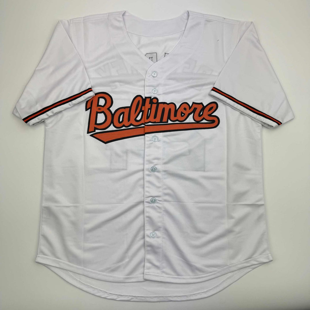 Autographed/Signed Rick Dempsey "MVP 83 WS" Baltimore White Jersey BAS COA
