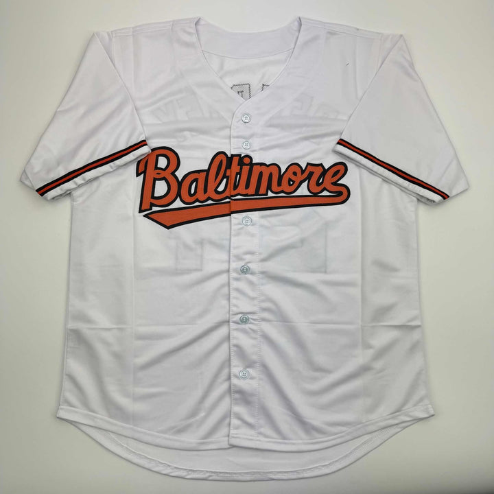 Autographed/Signed Rick Dempsey "MVP 83 WS" Baltimore White Jersey BAS COA