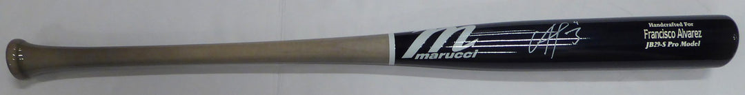 Francisco Alvarez Signed Marucci Pro Model Bat Mets Beckett Witness #676042