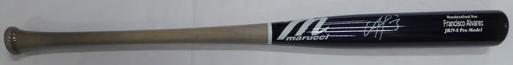 Francisco Alvarez Signed Marucci Pro Model Bat Mets Beckett Witness #676042