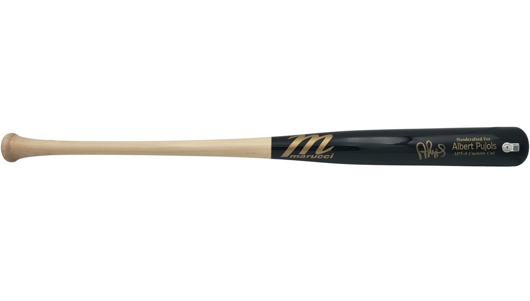 Albert Pujols Auto Black Marucci Player Model Baseball Bat Cardinals BAS