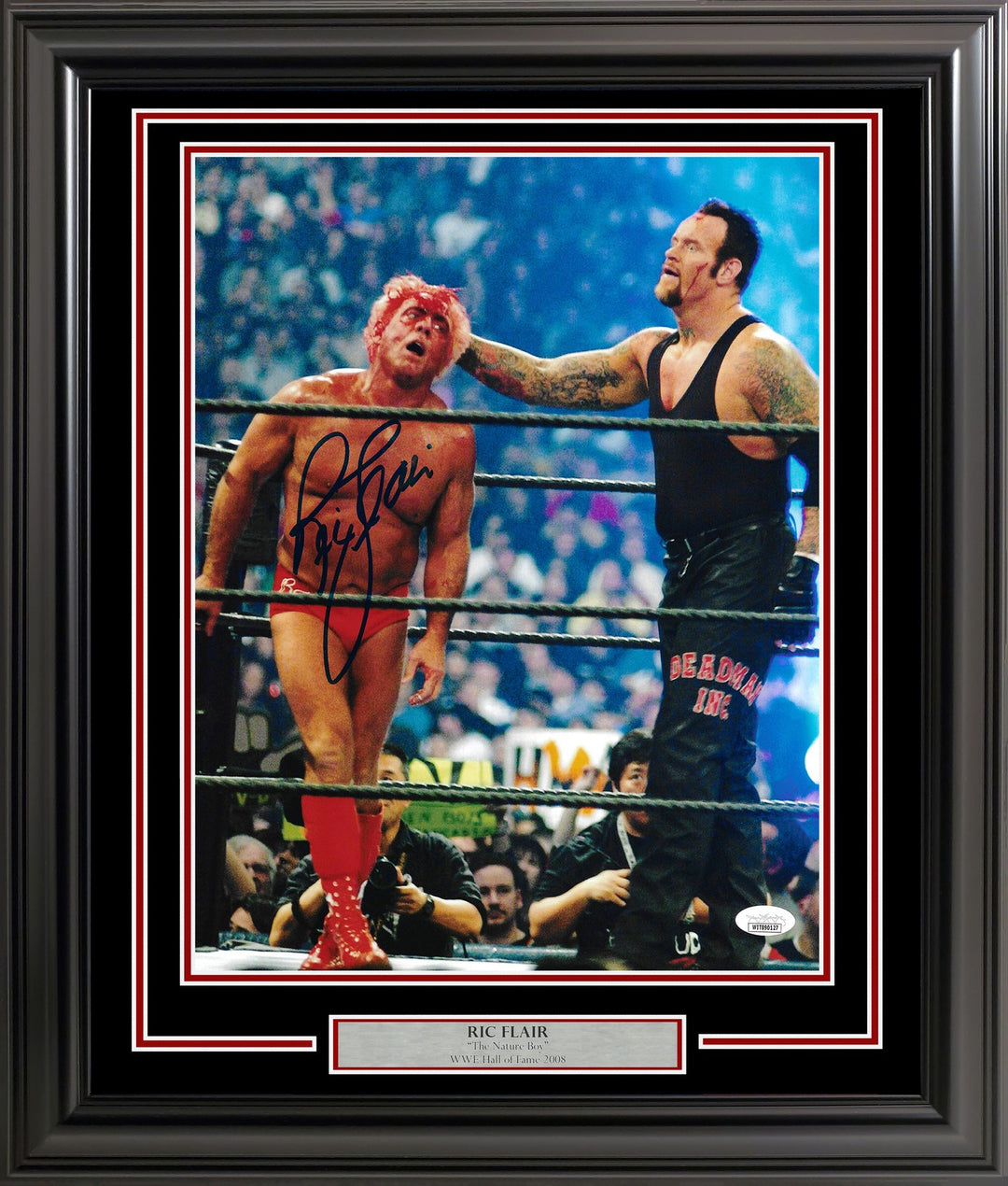 Ric Flair Signed Framed 11x14 Photo WWE vs. Undertaker JSA